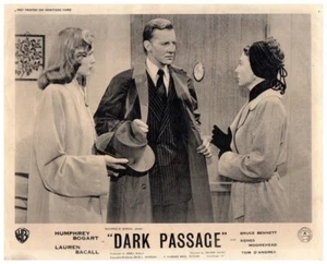 Carte de lobby originale passage sombre 1947 Humphrey Bogart Lauren Bacall Bruce Bennet - Photo 1/1