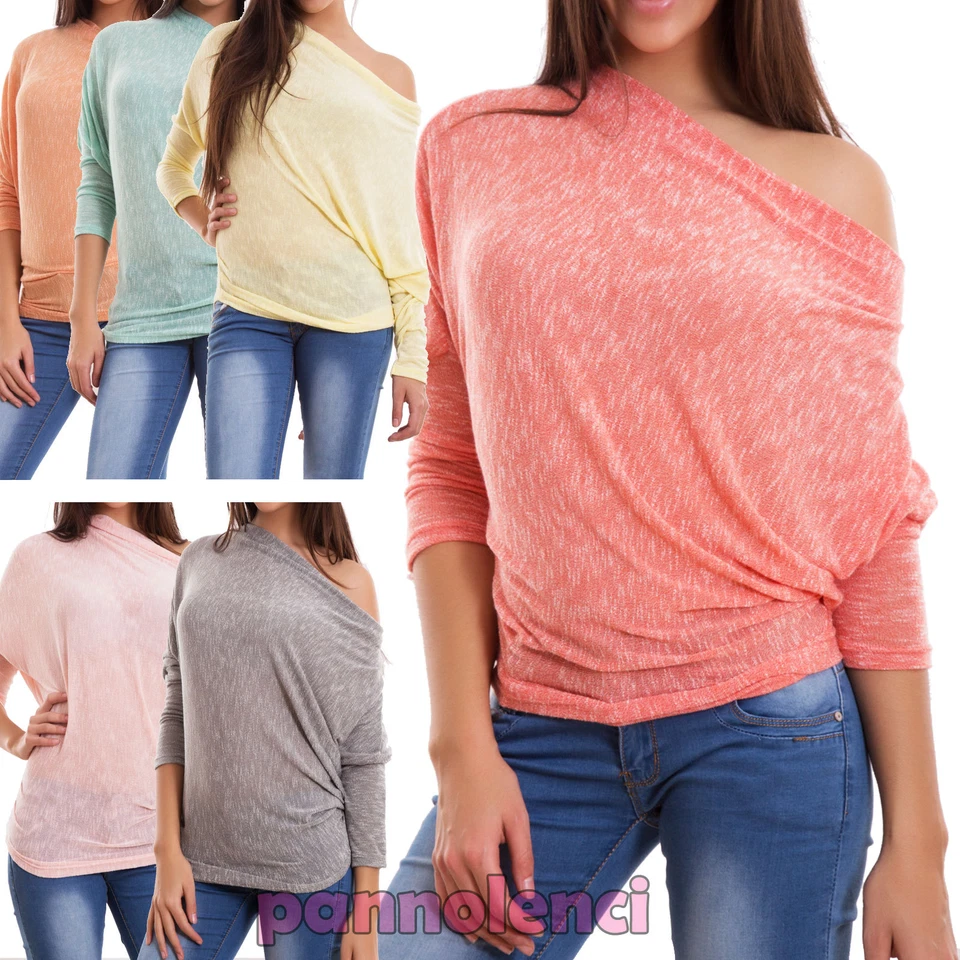 Tunique Femme T-Shirt Manches Chauve-Souris Ample Douce Neuve CJ-2042 - Photo 1/1