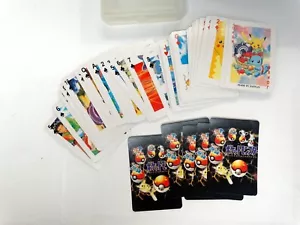90s Black POCKET MONSTERS 54 Playing Cards POKEMON Taiwan Deck Club Spade Heart - Picture 1 of 6