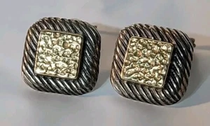 Dian Malouf DLM Clip On Earrings 12.3 Grams 14k Gold 925 Sterling Silver Signed - Picture 1 of 10