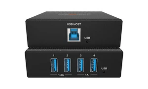 BZBEAR 4-Port USB 3.0 HDBaseT Extender mit PoC/RS-232/FSYNC GPIO bis zu 330ft - Bild 1 von 10