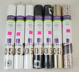 Cricut Lot of 7 rolls StrongBond Patterned Iron-On 21 12"x17" Sheets - Picture 1 of 8