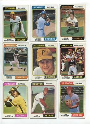I - 1974 Topps 27 card lot: Ted Simmons, Joe Rudi, Cleon Jones, Ken Brett, etc. - Image 1 of 4