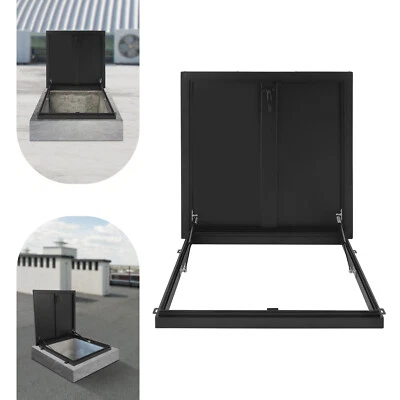 Aluminum Alloy Roof Hatch 27.5*27.5in Roof Access Hatch Roof Security Door Black - Image 1 of 4