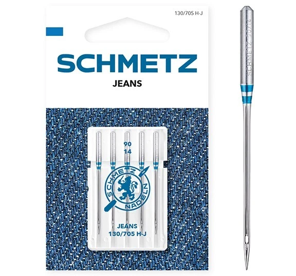 5 Schmetz Jeans-Nadeln 130/705 H-J  Stärke 90/14 mit Flachkolben - Bild 1 von 1