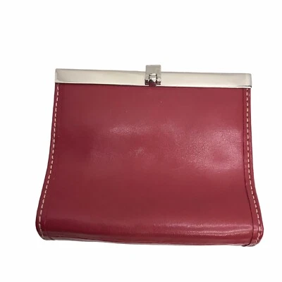 Cartera Wilson Cuero Máxima Pequeña Borgoña Monedas Cambio Llaves Foto 1 de 4