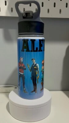 Fortnite Water Bottle With Integrated Straw 650ml | Personalised | Choose Design - Image 1 of 4