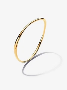 *New Authentic* Pandora Organically Shaped Bangle Gold-Plated-563317C00-2 - Picture 1 of 7