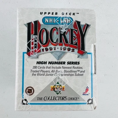 Juego de 200 cartas selladas de fábrica 1991-92 Upper Deck Hockey High Number Series Foto 1 de 4