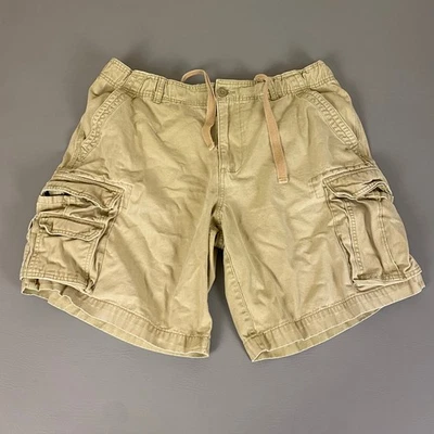 Pantalones Cortos Carga Glory Desteñidos De Colección Para Hombre Talla 42 Caqui Arena Beige Cordón Exterior Foto 1 de 4