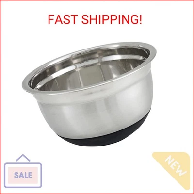 Cuenco mezclador Winco de acero inoxidable de alta resistencia de 8 cuartos con base antideslizante Foto 1 de 2