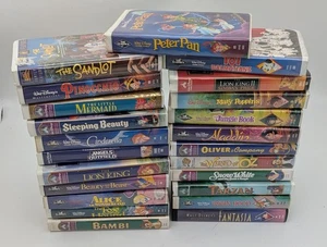Disney VHS Videorecorder Tonband Set 23 König der Löwen Schneewittchen Aladdin Dschungelbuch Bambi & mehr - Bild 1 von 8