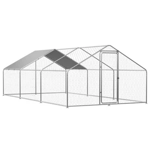 Chicken Coop Large Metal Chicken Run for 20-30 Chickens,Dog Kennel Outdoor wi... - Picture 1 of 7