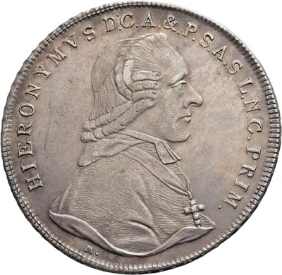 FITZ RDR Salzburg Hieronimus Count of Colloredo 1772-1803 Thaler 1799 °TCH445 - Image 1 of 2