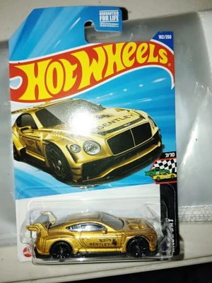 Hot Wheels 2025 2018 Bentley Continental GT3 Gold Q CASE - Imagem 1 de 3