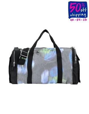 RRP €350 KENZO Techno Fabric Packable Sport Bag Check Pattern Detachable Strap - Image 1 of 4