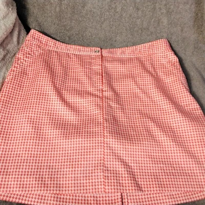Falda corta Izod Golf Classix para mujer talla 12 roja blanca pata de gallo bolsillos cremallera Foto 1 de 4