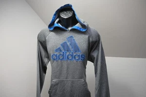Adidas Hoodie Sport Fleece Sport Pullover Performance Grau Herren Größe Large - Bild 1 von 10