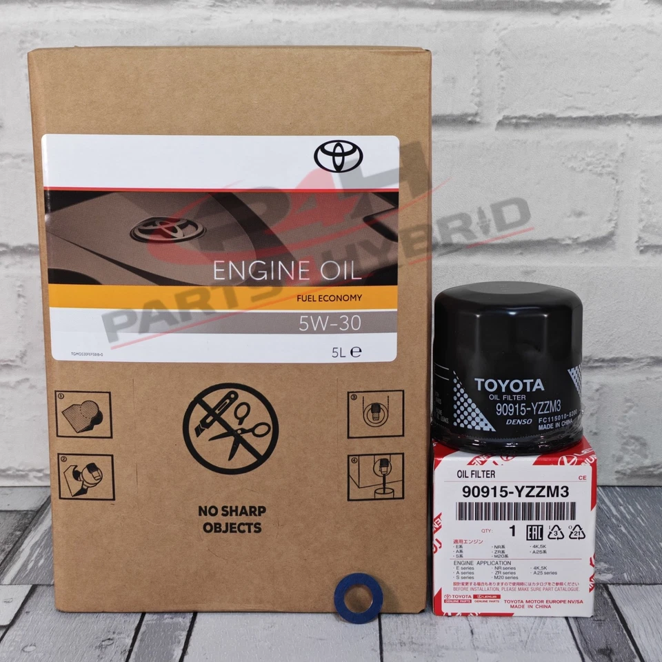 Genuine Toyota Oil Service Kit 5W30 Oil Sump Plug Washer & Oil Filter - Image 1 of 1
