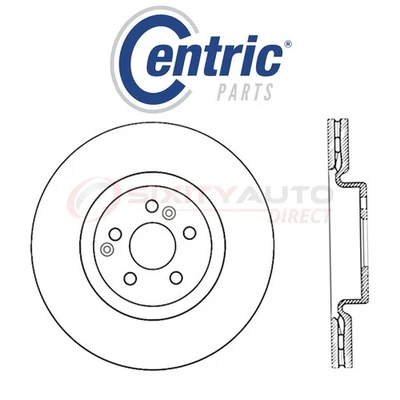 Centric Drilled Disc Brake Rotor for 2016-2017 Mercedes-Benz C63 AMG S 4.0L rm - Изображение 1 из 4