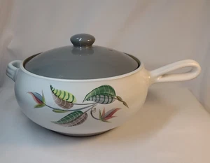 Vintage 50s Denby Langley "Spring" Stoneware Casserole England 4PT/2QT - Bild 1 von 8