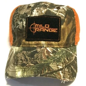 MILO RANGE CAMOUFLAGE TACTICAL HAT Camo & Dark Orange Adjustable Strapback Cap - Picture 1 of 5