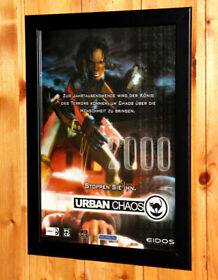 2000 Urban Chaos Rare Small Poster / Vintage Ad Page Framed PS1 Dreamcast