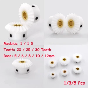 1/1,5 Moduł 20/25/30 zębów 5mm-12mm Otwór POM Parasol Stożkowy współczynnik przekładni 1:1 - Zdjęcie 1 z 13