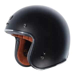 Casco de moto 3/4 cara abierta TORC T50 Del Mar Café retro plano huesos negros M - Imagen 1 de 6