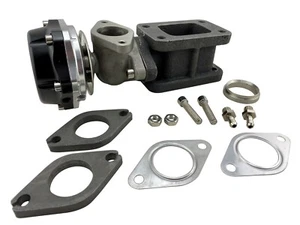 T3 TURBO CHARGER MANIFOLD CAST IRON FLANGE EXTENSION ADAPTER 38MM WASTEGATE PORT - Bild 1 von 2