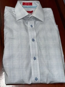 SAKS FIFTH AVENUE, 100% COTTON, MEN'S CHECKED DRESS SHIRT Size: 15.5-34/35 - Picture 1 of 8