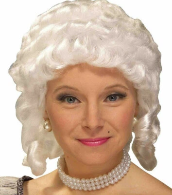 Colonial Wig Woman White 18th Century old style ringlet curl costume hair - Image 1 of 4