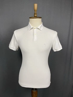 Camiseta polo elástica Etro pequeña con logotipo para hombre beige blanca talla S Foto 1 de 4