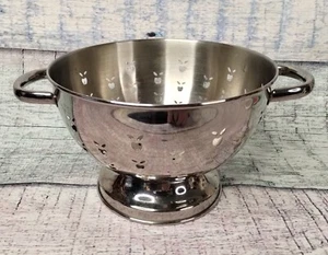 Stainless Steel Large Colander Pasta Veggie Fruit Strainer - Apple Kitchen Decor - Picture 1 of 19