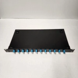 12 Port Fiber Optic Distribution Box Rack Mount SC FC LC Pigtail 1U Terminal Box - Picture 1 of 6