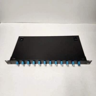 12 Port Fiber Optic Distribution Box Rack Mount SC FC LC Pigtail 1U Terminal Box - Image 1 of 4