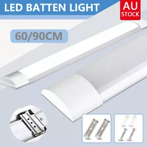 6500K LED Slim Ceiling Batten Tube Light 60CM 90CM Linear Fluro Fluorescent AU - Picture 1 of 12