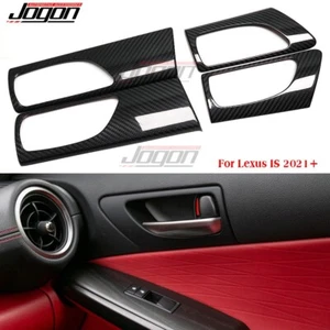 Carbon Door Handle Covers 4-Door For Lexus IS300 IS350 IS500 AWD F Sport 2021-24 - Picture 1 of 12