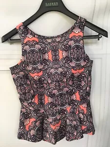 Top de peplum sin mangas impreso Amanda Uprichard - Imagen 1 de 6