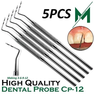 Perio CP-12 Probes 3-6-9-12m Single End Dental Diagnostic Examination Probe 5Pcs - Picture 1 of 6