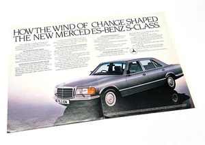 Mercedes-Benz 380 SE 280 SE SEL Clase S Sedán W126 Impresión Reino Unido Difundido Revista Anuncio - Imagen 1 de 1