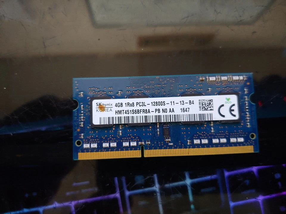 Hynix 4GB (1X4GB) PC3L-12800S DDR3L SO-DIMM Laptop Notebook RAM Memory (TESTED) - Image 1 of 1