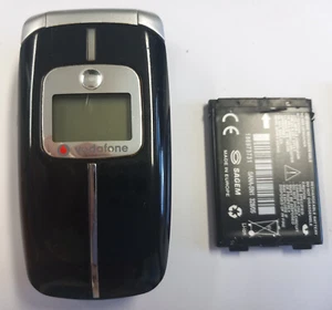 TÉLÉPHONE PORTABLE VODAFONE COULISSANT, NOIR ARGENT, OCCASION - Photo 1 sur 4