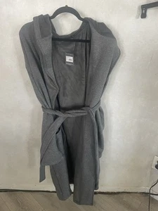 Eddie Bauer Lounge Grey Fleece Robe Size L/XL - Picture 1 of 5