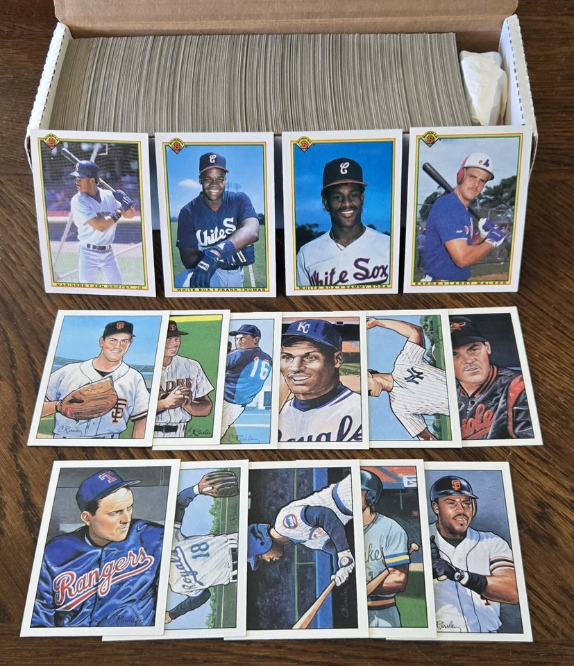 Juego completo de béisbol Bowman 1990 - 528 casi nuevo - Thomas, Sosa, RC'S + juego de inserciones Foto 1 de 4