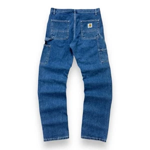 Pantalones de Trabajo Vintage Carhartt Ruck Azul Rodilla Única Denim Carpintero Talla W31 L32 - Imagen 1 de 18