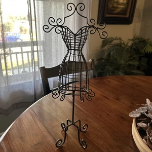 Metall schwarz Kleiderform Schmuck Halter 16,25" hoch - Bild 1 von 6