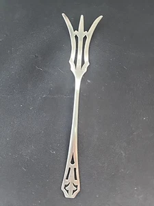 Webster Co. Pierced Handle Sterling Silver 5" 3-Prong Lemon Fork - Picture 1 of 9