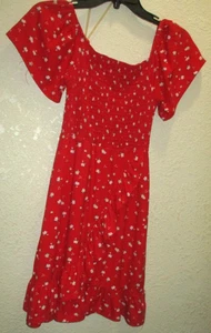 Rue 21  Red Versatile Shoulder with Elasticized Shirring Bodice Dress Size XS - Picture 1 of 7