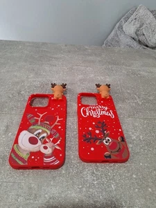 Vauki 2 Pack Of Christmas Phone Cases for Apple iPhone 15 Pro Max with Reindeer - Picture 1 of 9